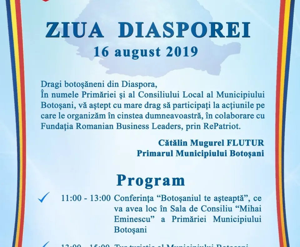 Ziua Diasporei organizată la Botoșani