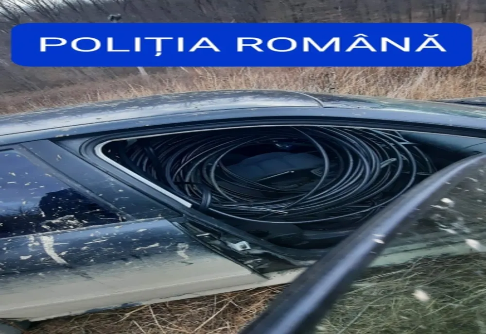 Tineri reținuți pentru furt de cablu