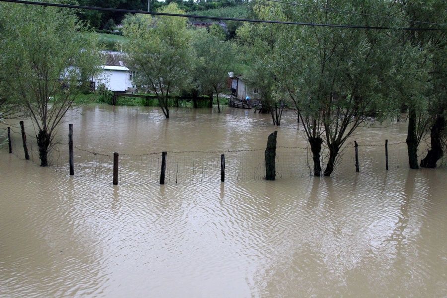 Cod Portocaliu de inundații. 10 hectare sunt inundate, 4 stâni evacuate