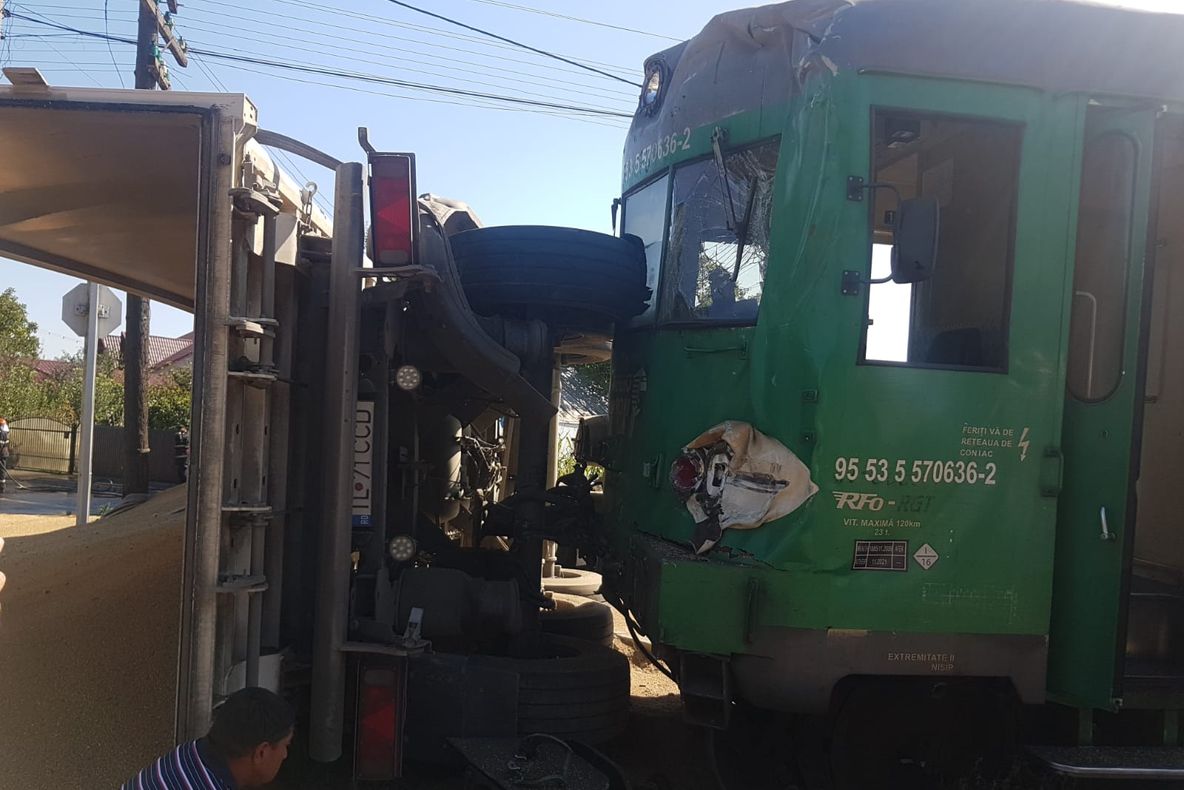 Accident feroviar la Dorohoi FOTO