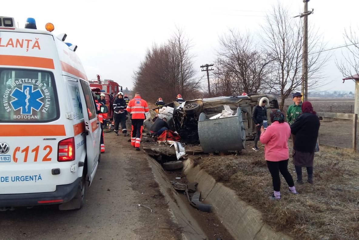 Grav accident rutier în comuna Vorona FOTO