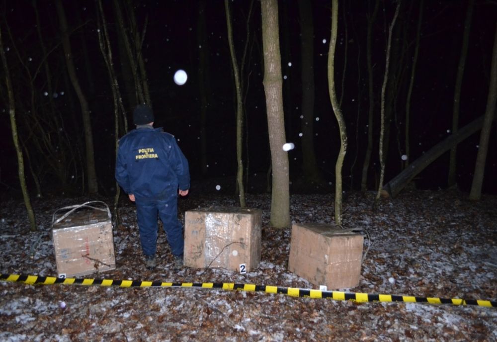 Captură de țigări la Păltiniș. Contrabandiștii au scăpat