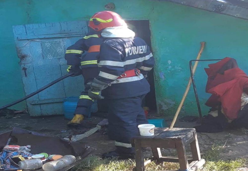 Pericol de explozie înlăturat de pompierii 