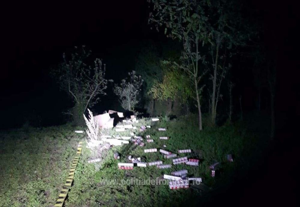 A abandonat mașina plină cu țigari de contrabandă și s-a ascuns în lanul cu porumb