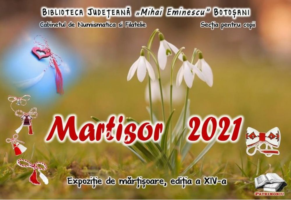 Expoziție on-line de mărțișoare realizate de copiii din Botoșani, la Bibliotecă