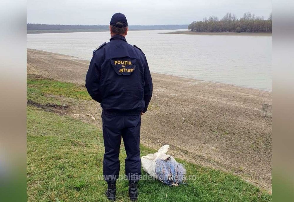 Braconier cu plasă monofilament depistat de polițiștii de frontieră botoşăneni