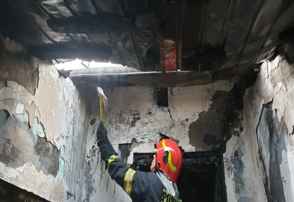 Bărbat decedat într-un incendiu FOTO