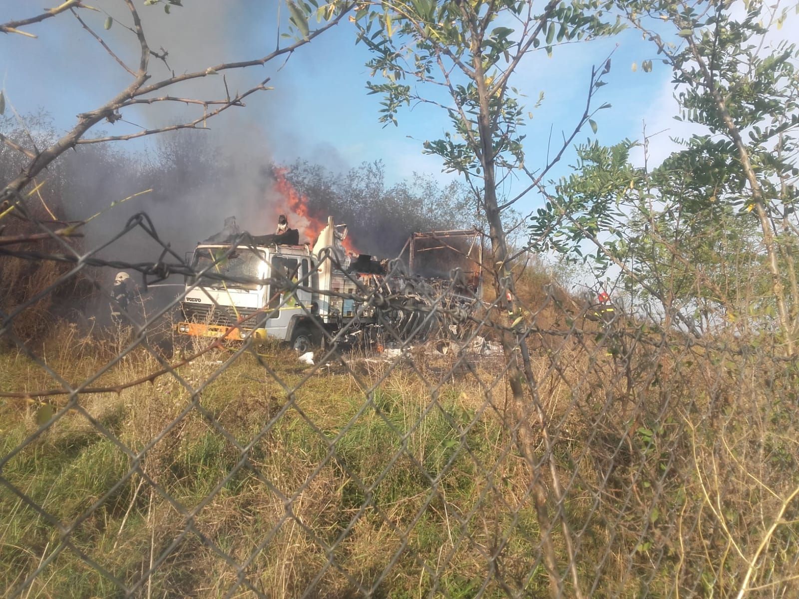 incendiu camion