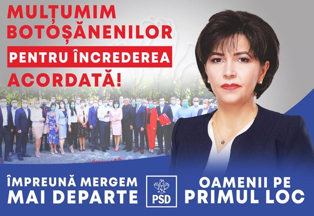 Doina Federovici a câștigat Consiliul Județean  Botoșani