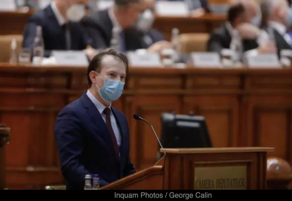 Florin Cîțu prezintă PNRR în plenul reunit