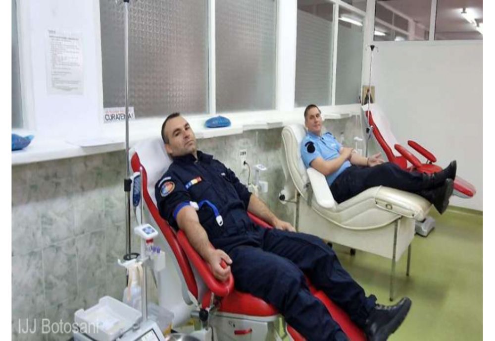 Un jandarm din Botoșani a donat sânge de 27 de ori