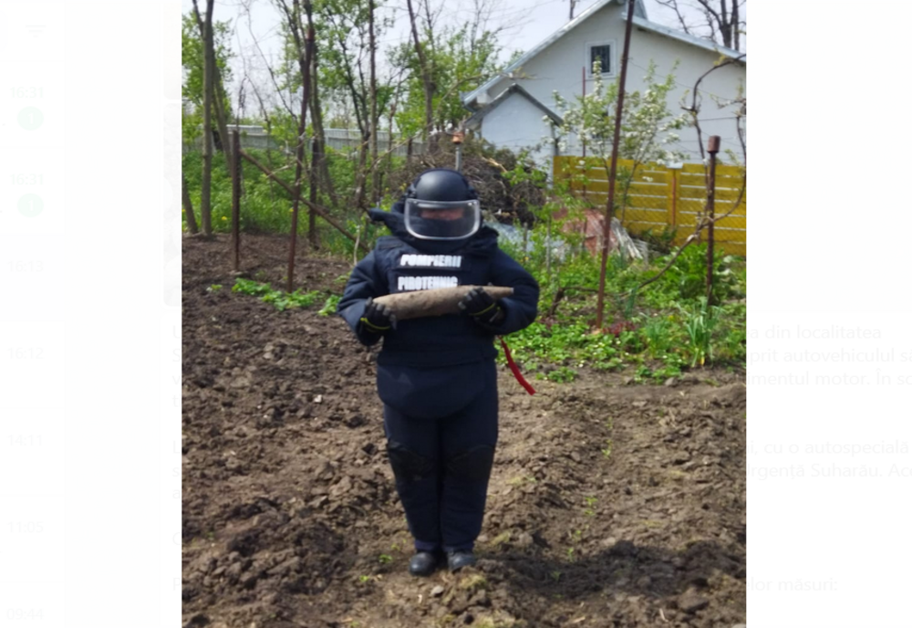 Un bărbat care săpa în grădină a dat peste un proiectil