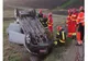 Un autoturism s-a răsturnat în afara carosabilului, între Dumbrăvița și Ivănești